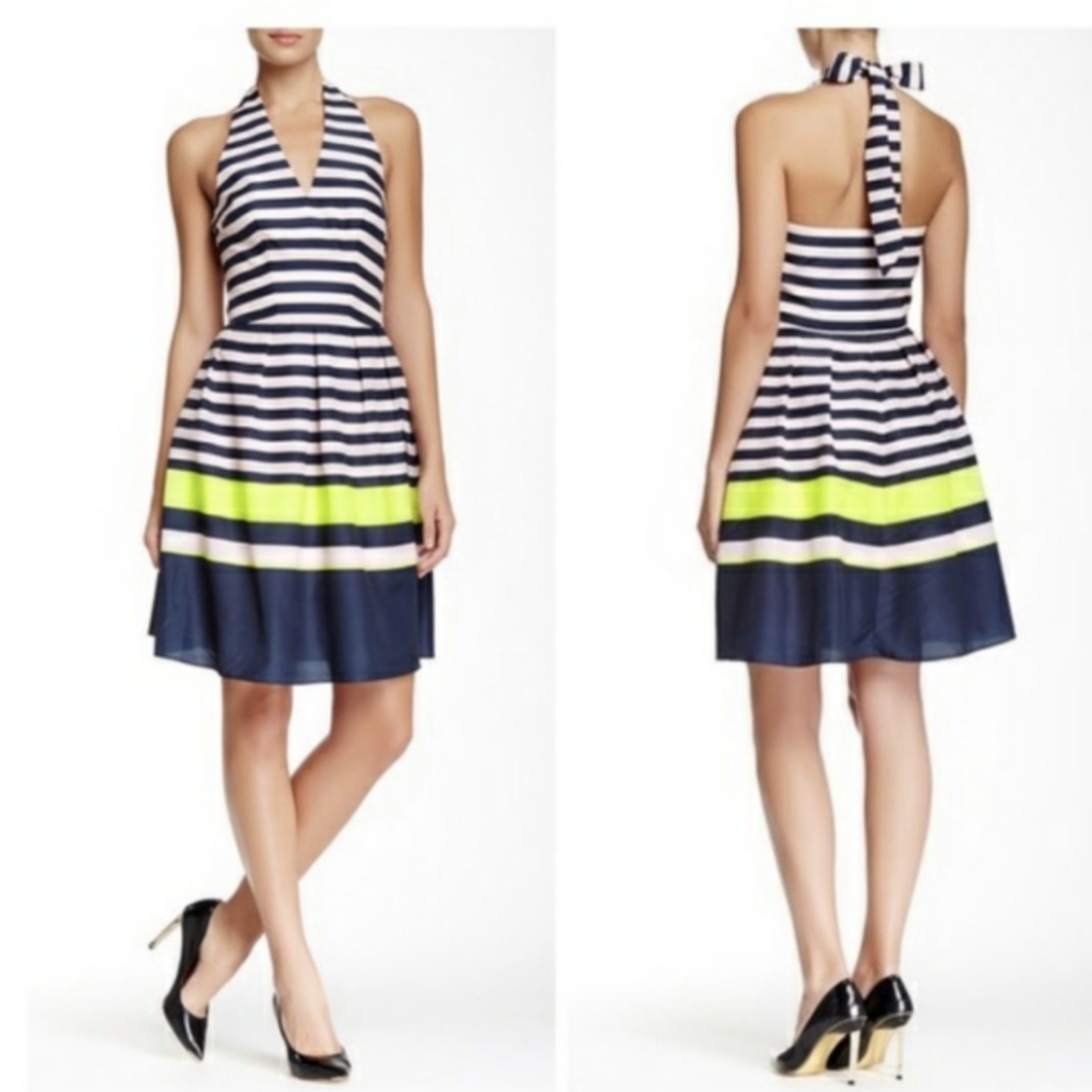 Ted Baker halter stripe dress